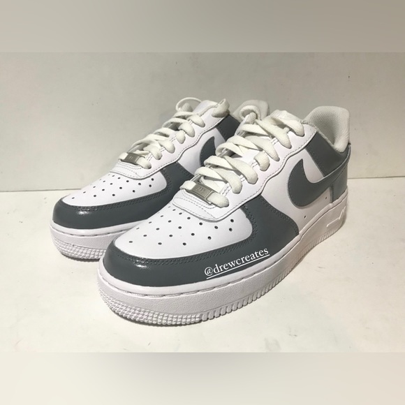 Nike Shoes - Custom Nike Air Force 1 AF1 Grey sz 7.5, 11 Gray Basketball Atheletic Shoes